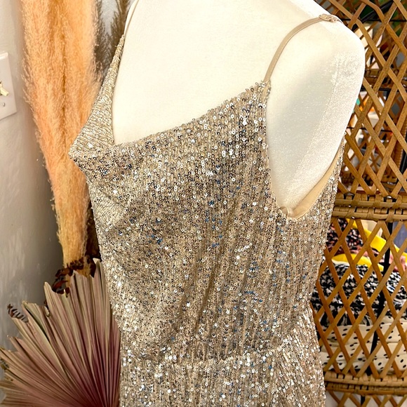 SO Sequin Tank Dress (Champagne Color) - Picture 3 of 5